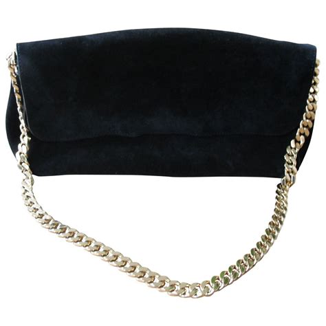 Gourmette handbag Celine Black in Suede 